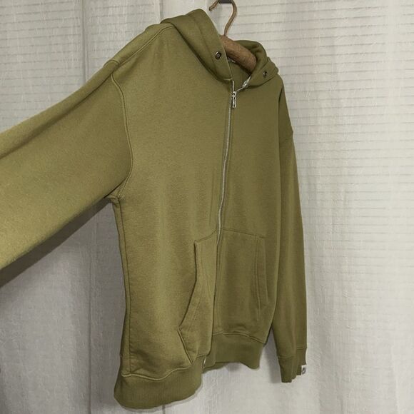 FREE PLANET S Men’s Camo Olive Green Cotton Blend Full Zip Hoodie Sweatshirt - Picture 6 of 16